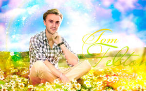 Tom Felton And Flowers Hd Wallpaper