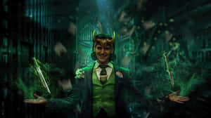 Tom Hiddleston As The Notorious Loki In The Marvel Cinematic Universe Wallpaper