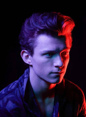 Tom Holland Neon Light Shot Wallpaper