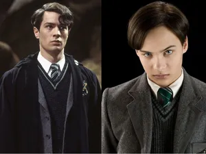 Tom Riddle Standing Amidst Hogwarts Ruins Wallpaper