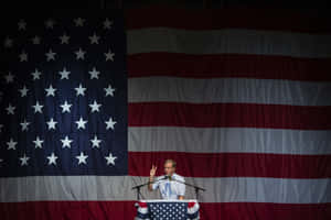 Tom Steyer Against United States Flag Wallpaper