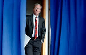 Tom Steyer In Blue Curtain Wallpaper