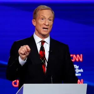Tom Steyer Wearing A Tartan Tie Wallpaper
