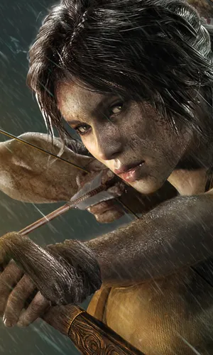 Tomb Raider Croft Aiming Iphone 5s Wallpaper