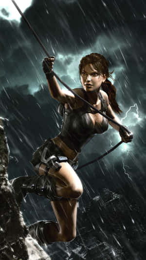 Tomb Raider Phone Rope Wallpaper