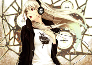 Tomboy Blonde Girl With Headphones Wallpaper