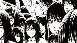 Tomie Emerging From The Darkness Wallpaper