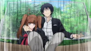 Tomodachi Game Anime Characters Smiling Wallpaper