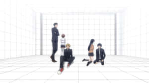 Tomodachi Game Characters White Room Wallpaper