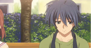 Tomoya Okazaki In Deep Thought Wallpaper