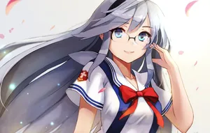 Tomoyo Sakagami In A Thoughtful Pose. Wallpaper