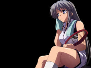 Tomoyo Sakagami In Thoughtful Expression Wallpaper