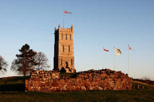 Tonsberg Tower Flag Display Norway Wallpaper