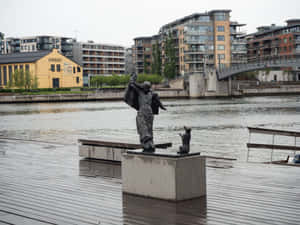 Tonsberg Waterfront Sculptureand Architecture Wallpaper