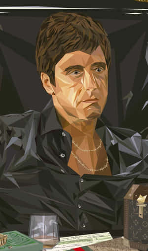 Tony Montana Geometric Art Wallpaper