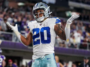 Tony Pollard Celebration Dallas Cowboys Wallpaper