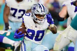 Tony Pollard Dallas Cowboys Action Run Wallpaper
