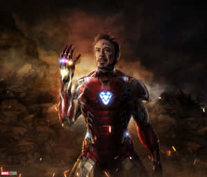 Tony Stark, A.k.a. Iron Man, Takes Flight Wallpaper