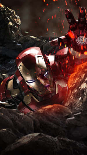 Tony Stark In His Iron Man Suit, Ready To Take-on The Battle Wallpaper