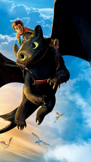 Toothless With Other Dragons How To Train Your Dragon The Hidden World Wallpaper