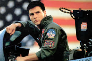Top Gun Pete In A Fighter Jet Wallpaper