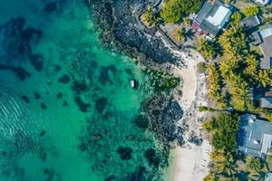 Top View Of Mauritius Island Wallpaper