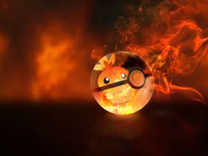 Torchic Inside A Transparent Pokeball Wallpaper