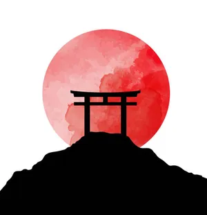Torii Gate Vector Art Wallpaper