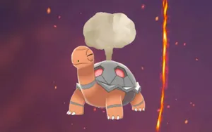 Torkoal Releasing Smoke From Back Wallpaper