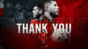 Toronto Fc Alejandro Pozuelo Thank You Poster Wallpaper