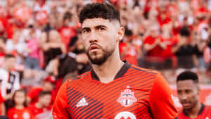 Toronto Fc Midfielder, Jonathan Osorio In Action Wallpaper