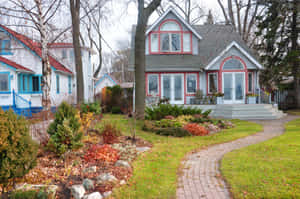 Toronto_ Island_ Homes_ Autumn Wallpaper