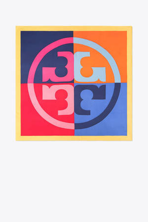 Tory Burch Color-block Logo Wallpaper