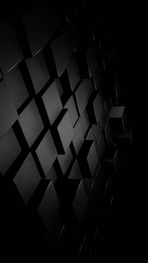 Total Black 3d Stack Of Blocks Wallpaper