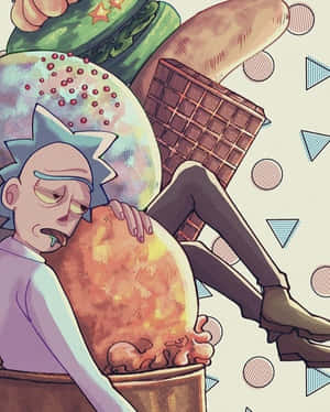 Total Rickall - Rick, Morty, Mr. Poopybutthole And Friends In An Exciting Episode Of Rick And Morty Wallpaper