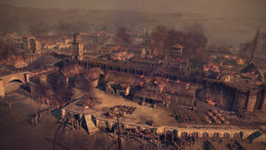 Total War Attila Burning Village Wallpaper