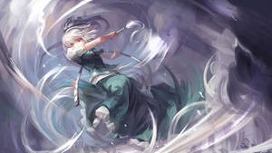 Touhou Konpaku Youmu Mid Battle Wallpaper