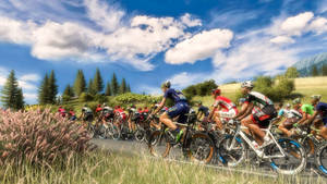 Tour De France Liquid Color Painting Wallpaper