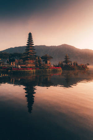 Tourist Attraction Ulun Danu Beratan Temple Bali Wallpaper