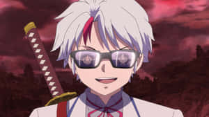 Towa Higurashi In An Intense Battle Pose Wallpaper