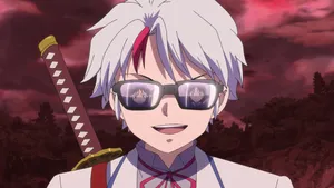 Towa Higurashi In An Intense Battle Pose Wallpaper