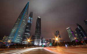 Tower Buildings Of Shanghai City Wallpaper