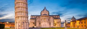 Tower Of Pisa Panoramic View Wallpaper