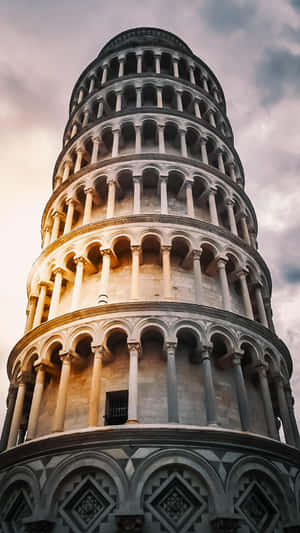 Tower Of Pisa Portrait Photography Wallpaper