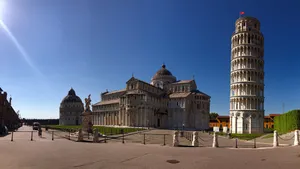 Tower Of Pisa Wide View Wallpaper