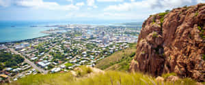 Townsville Cityscape Viewfrom Castle Hill Wallpaper