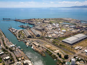 Townsville Port Aerial View Wallpaper