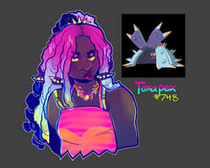 Toxapex As A Beautiful Dark-skinned Woman Wallpaper