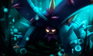 Toxapex Lurking In The Shadows Wallpaper