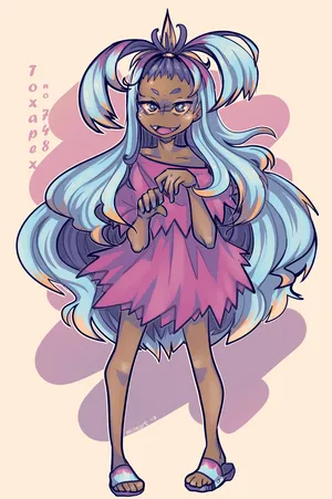 Toxapex Reimagined As A Girl Wallpaper